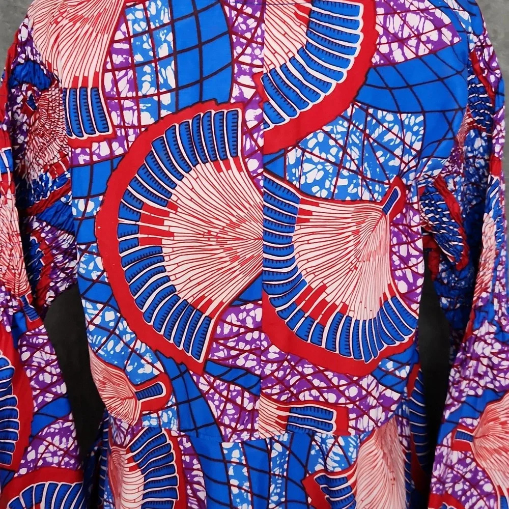 Advance Apparel Ankara AFRICAN Bell Sleeve print dress free size - Picture 5 of 14